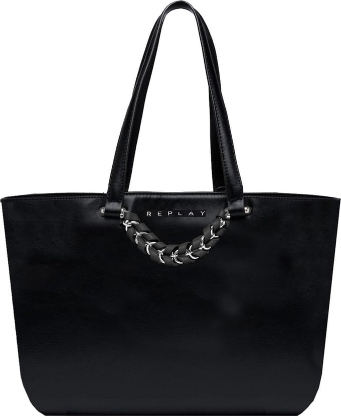 REPLAY Schoudertas Shopper Black Zwart