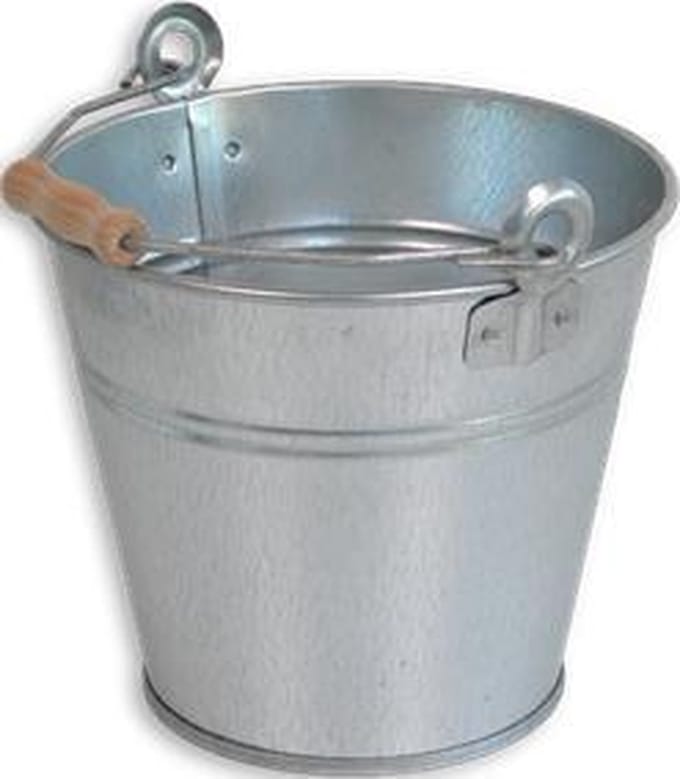 Zinken Emmer met beugel 14 l.