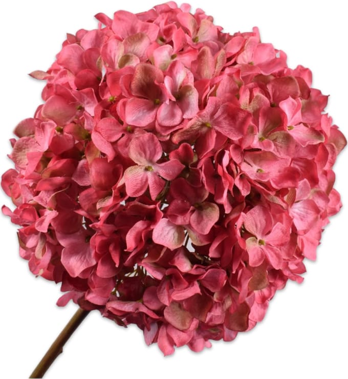 Silk-ka - Kunstbloem - hortensia - roze - H20 cm