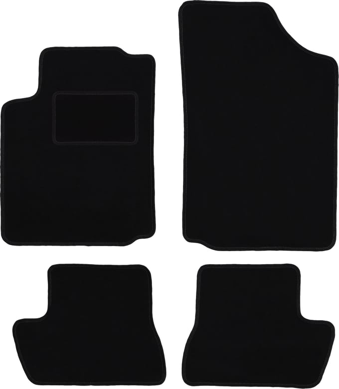 Zwarte veloursmatten voor: Citroen C3 Pluriel cabrio (2003-2010)
