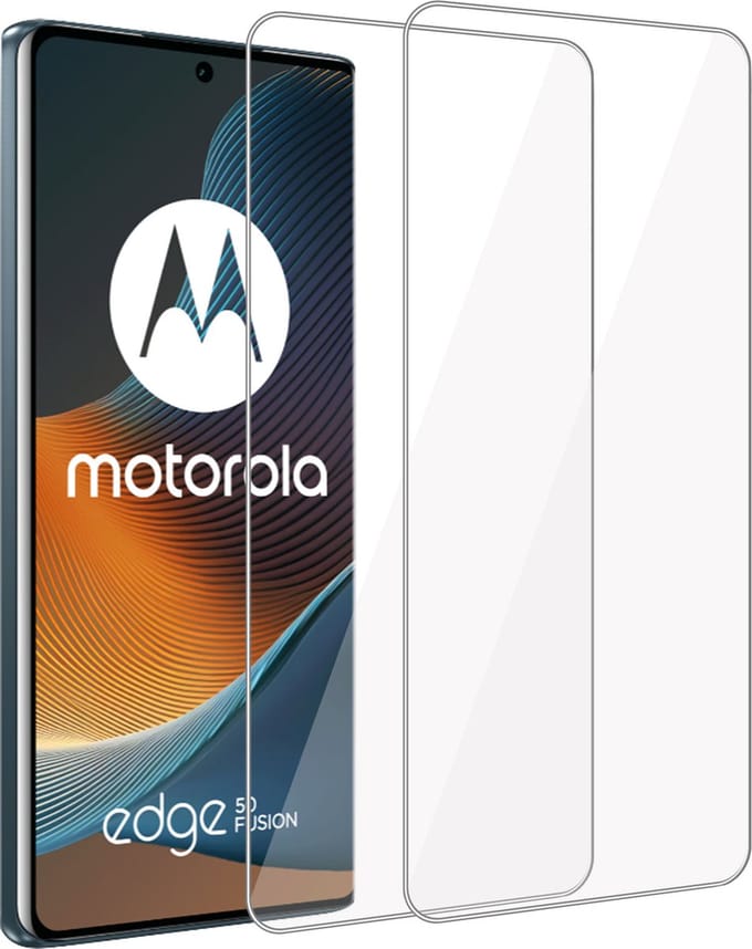 2x Geschikt voor Motorola Edge 50 Fusion - Screenprotector - Beschermglas - GuardCover