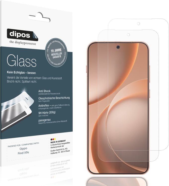 dipos – 2x Matte Pantserfolie geschikt voor Oppo Find X9s | 9H Screenprotector