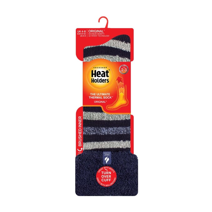 Dames Multikleur Gestreepte Lange Wellington Boot Thermosokken