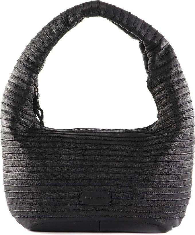 FREDsBRUDER Leren Schoudertas Lift Hobo Black Zwart