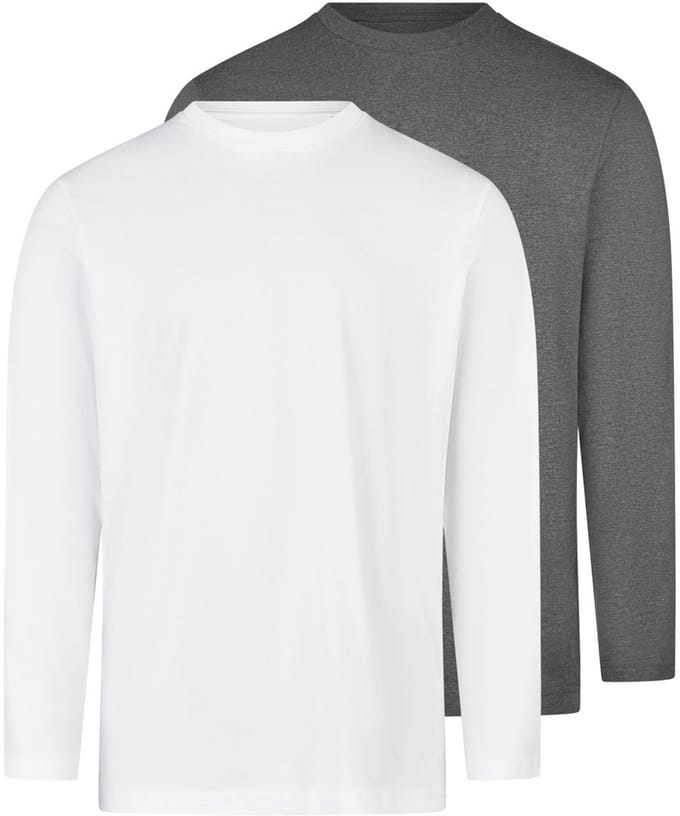 RAGMAN Heren longsleeve 2 pack Basic