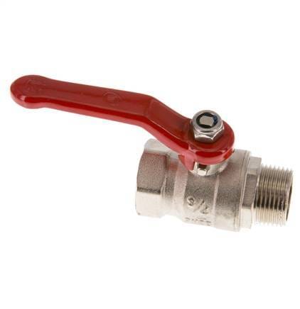 Buiten x Binnendraad R/Rp 3/4 inch Compacte PN 25 2-Weg Messing Kogelkraan