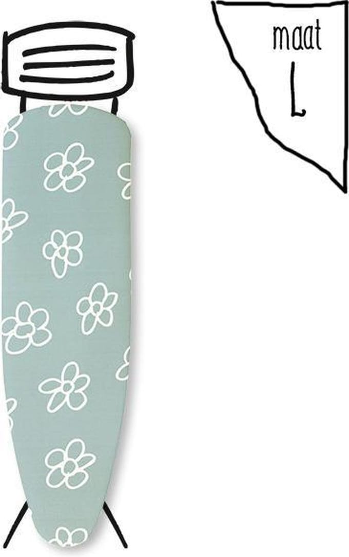 Leuke Strijkhoezen | Strijkhoes - bloemen groen - maat L
