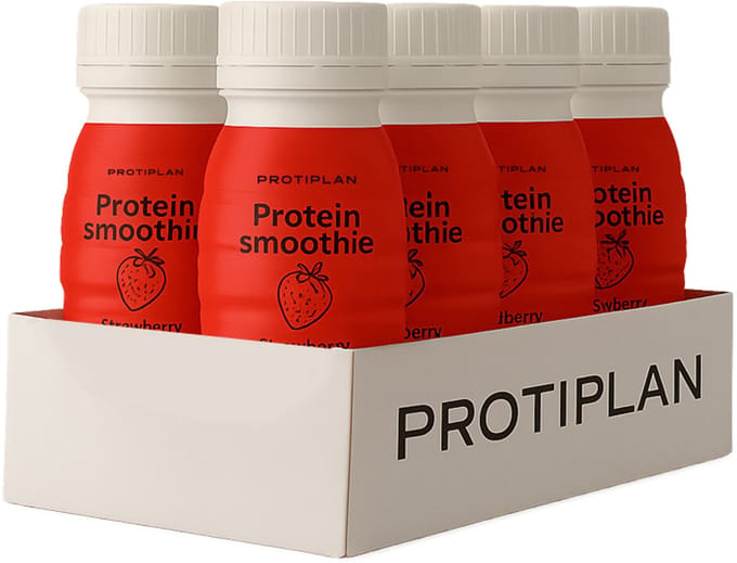 Protiplan - Tray Proteïne Smoothie Aardbei - 8 x 200 ml - Voordeelpak - Ready to go proteïnedrank