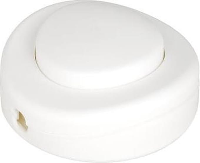 Bailey Snoerschakelaar wit 1-polig – voor platte en ronde kabel