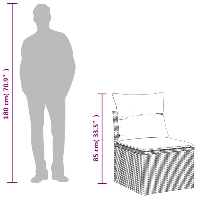 vidaXL - 14-delige - Loungeset - met - kussens - poly - rattan - beige