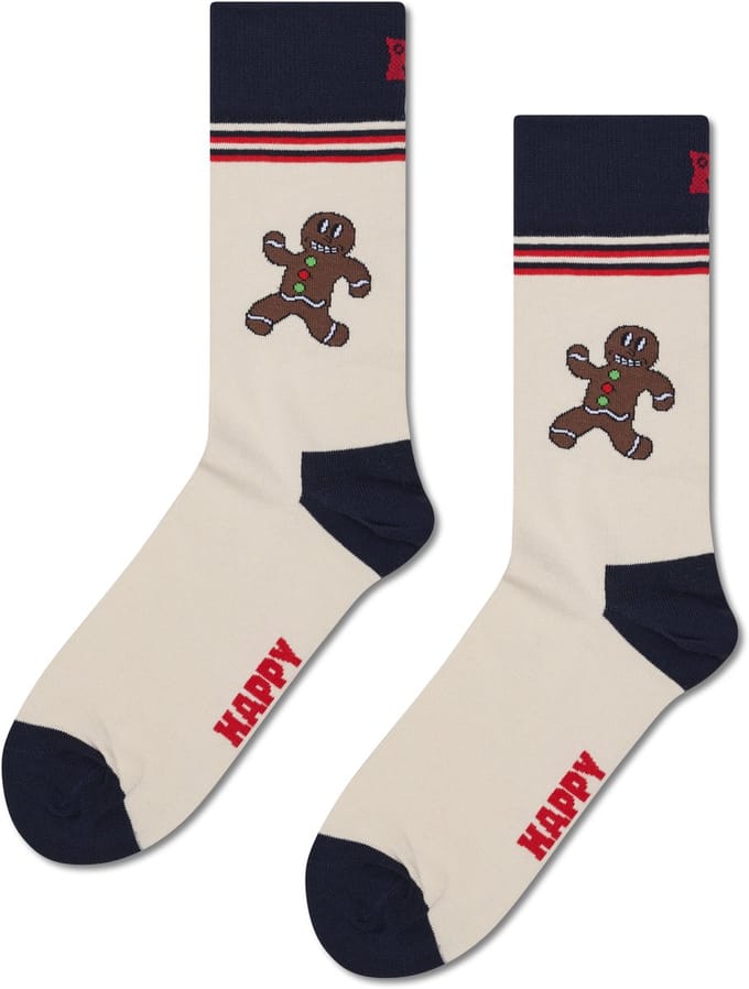 Happy Socks Happy Gingerbread Sock - unisex sokken - beige - Unisex - Maat: 36 - 40