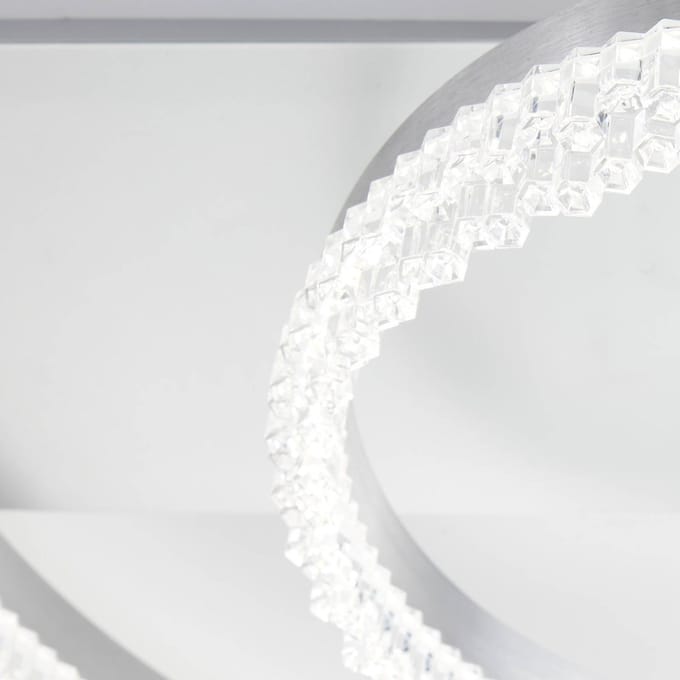 Brilliant Aurora plafondlamp, aluminium, Ø 61 cm, aluminium, CCT