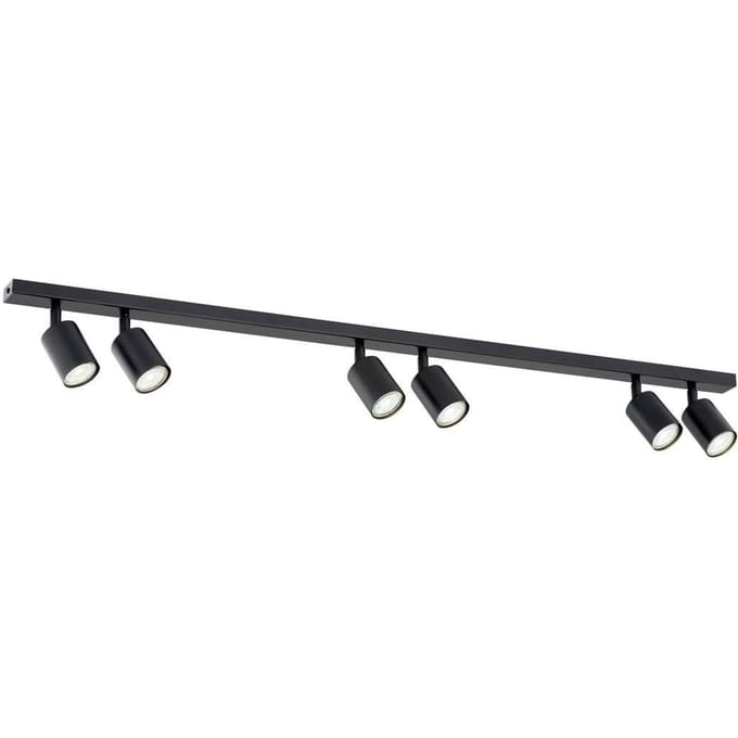 EMIBIG LIGHTING Plafondlamp Flash, zwart, 6-lamps, metaal
