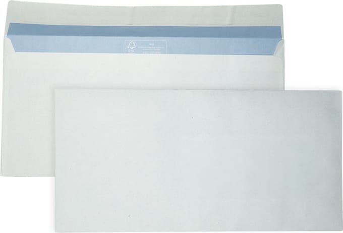 C5/6 Enveloppen - Bank envelop - 114 x 229 mm - 25 stuks - zelfklevend met plakstrip - 80 Gram - DULA