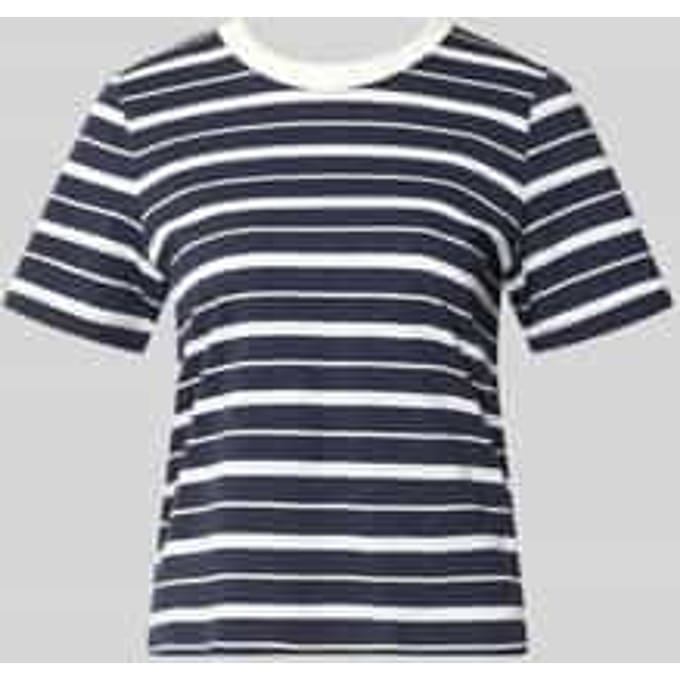 Streepjessy T-shirt met logo-applicatie dames s.Oliver