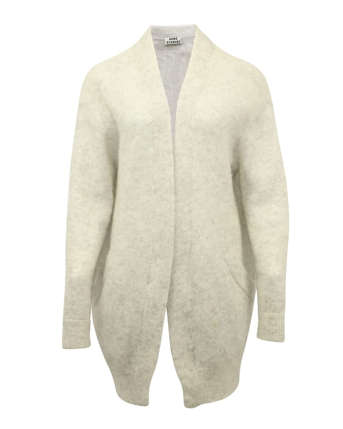 Acne Studios Raya Cardigan in crèmekleurige wol