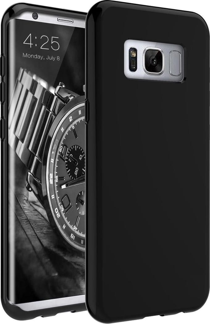 Zwart TPU Siliconen hoesje voor Samsung Galaxy S8