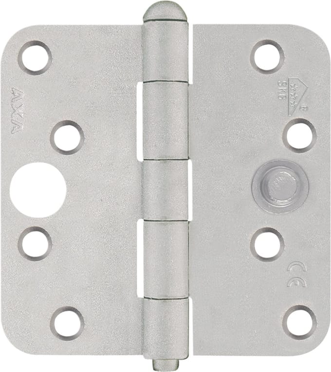 AXA Veiligheidsscharnier ronde hoeken RVS 89 x 89mm SKG*** 1114 (Prijs per stuk)