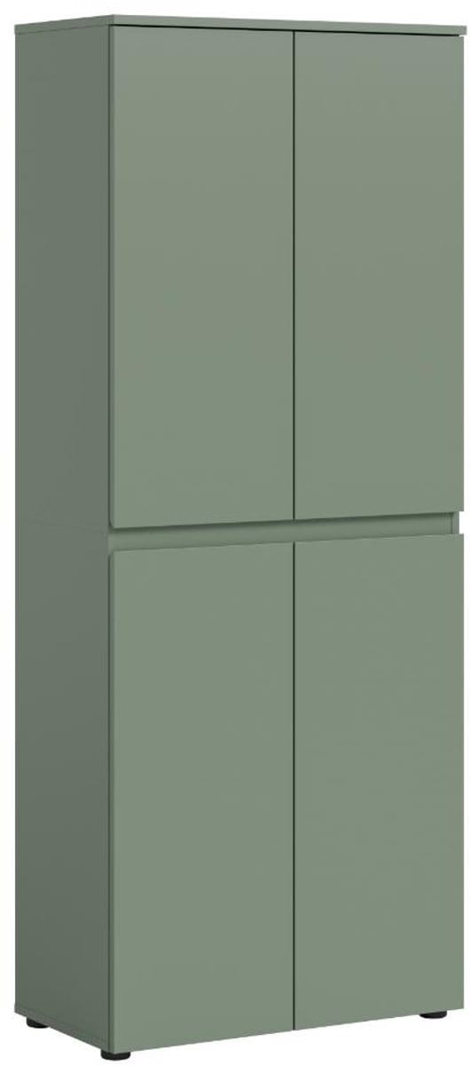 Scarpa kledingkast 4 deuren stoffig groen.