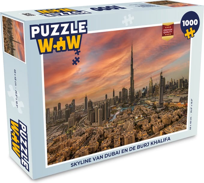 Puzzel Skyline van Dubai en de Burj Khalifa - Legpuzzel - Puzzel 1000 stukjes volwassenen