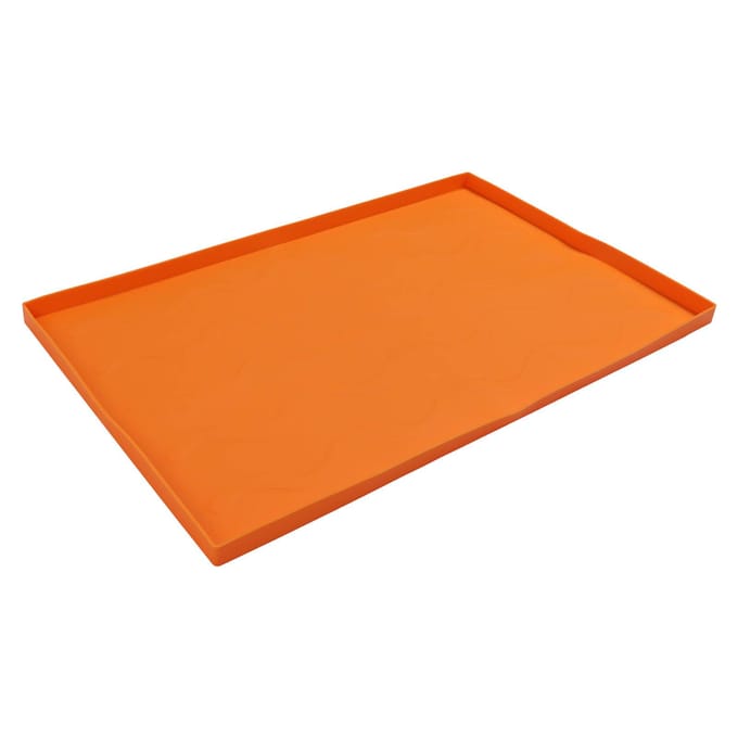 Grillmat Siliconen Blackstone Bakplaat Topafdekking Anti-klevende Grill Beschermhoes Mat 22 inch orange