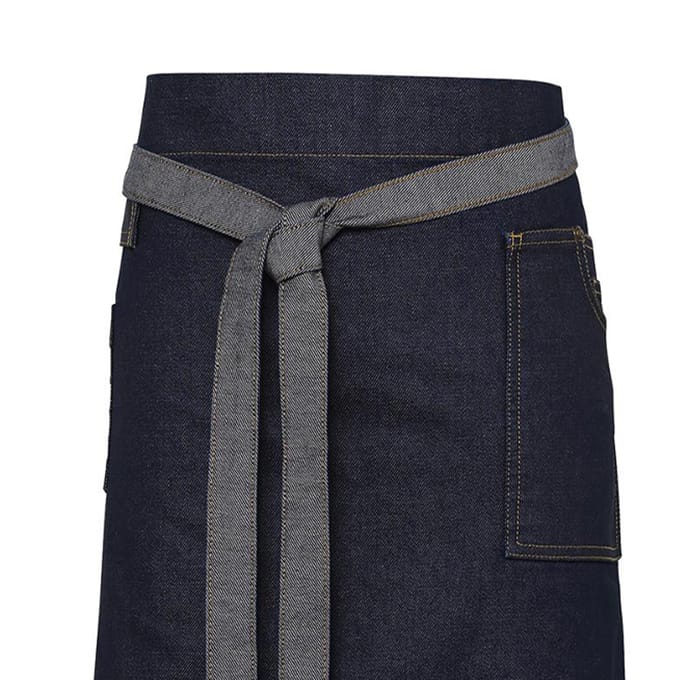 Premier Division Gewaxt Denim Taille Schort (Zwarte denim)