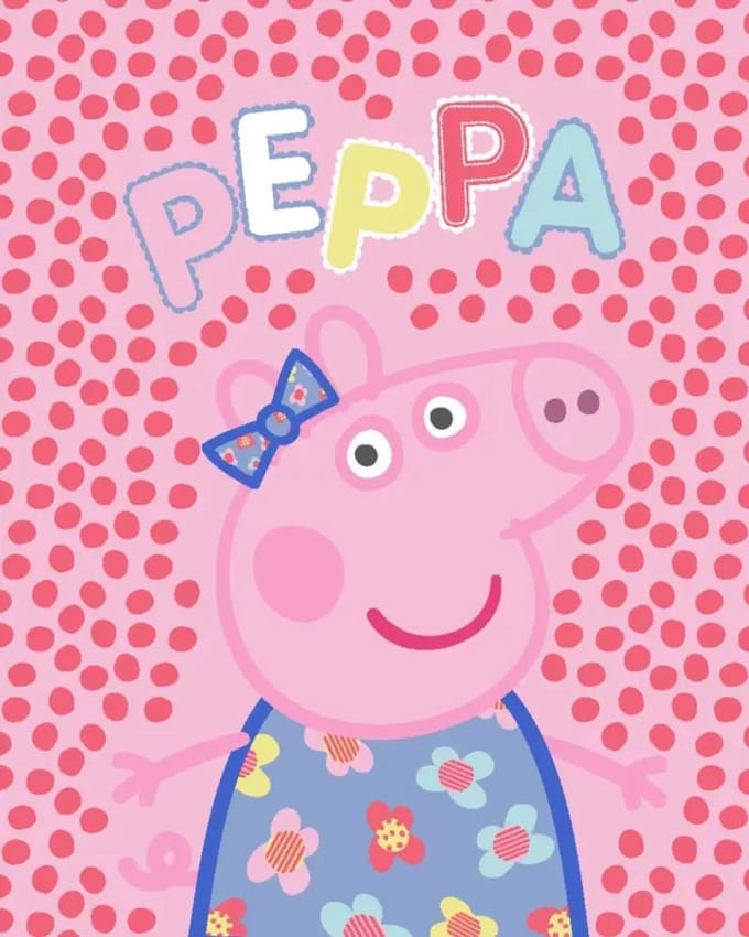 Roze Peppa Pig Coral fleece deken - 130 x 160 cm