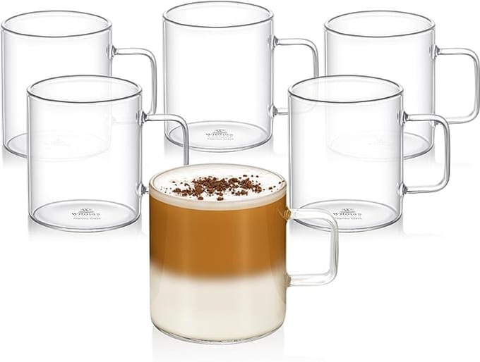Wilmax drinkglas 320 ml set van 6 van borosilicaat WL-888606/A6