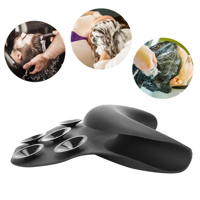 Siliconen Gebogen Kussen Shampoo Bed Neksteun Haarwas Kussen Kappersgereedschap gray