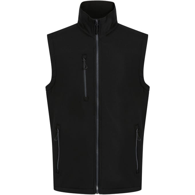 Regatta Heren Navigate Softshell 2-laags bodywarmer (Zwart/Seal Grijs)