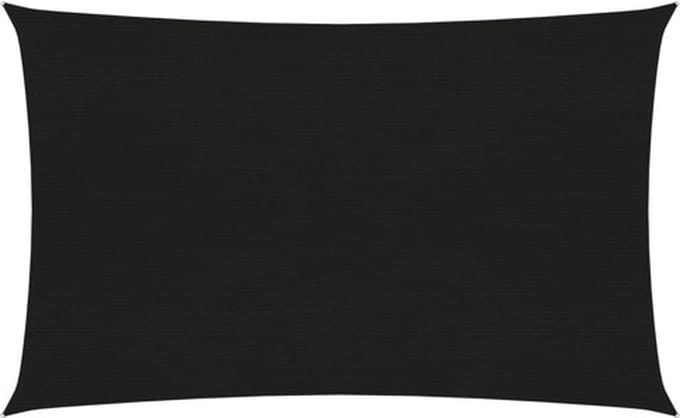vidaXL - Zonnezeil - 160 - g/m² - 4x6 - m - HDPE - zwart