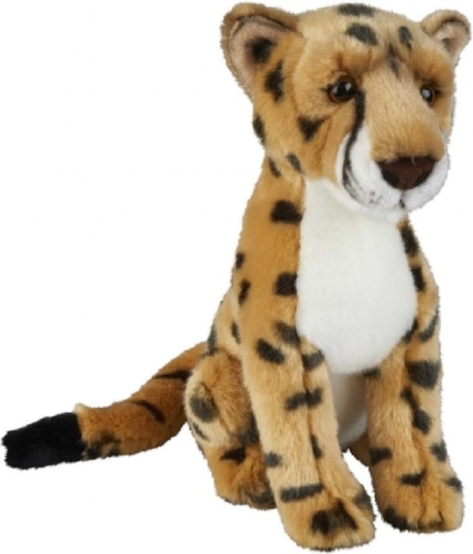 Ravensden pluche cheetah - Knuffel jachtluipaard - 28 cm - Wilde dieren knuffels