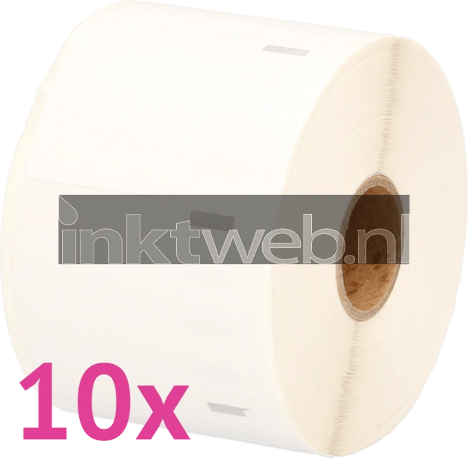 FLWR - Printetiket / 11354 / 10-pack / Wit - geschikt voor Dymo