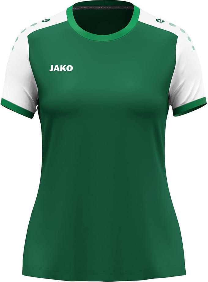 Jako Dynamic Shirt Korte Mouw Dames - Donkergroen / Wit / Groen | Maat: L