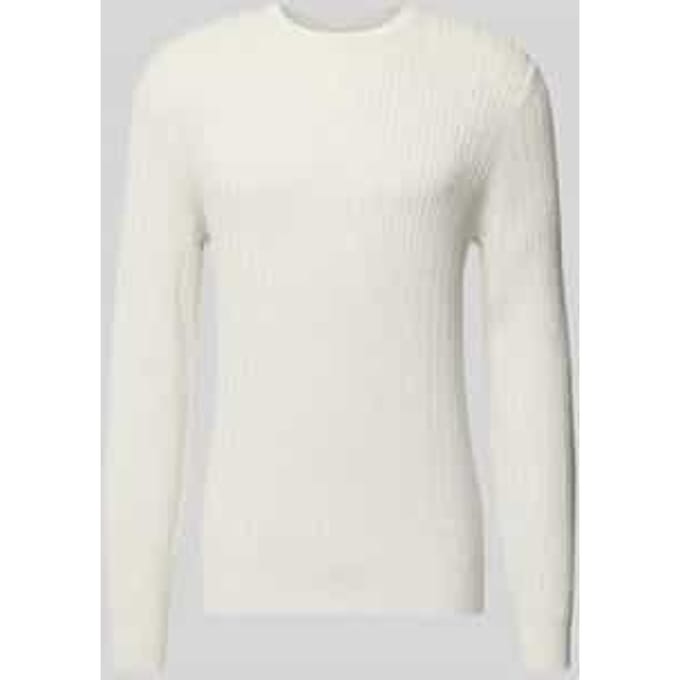 Gebreide pullover met ribboorden