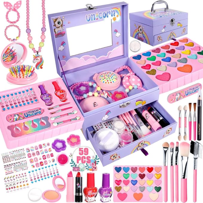 Make up Koffer Meisjes - Set met Inhoud Kinderen - Speelkoffer