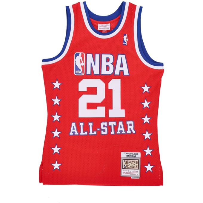 Basketbaltanktop voor heren Nba Swingman Jersey nr. 21 Tim Duncan Team West