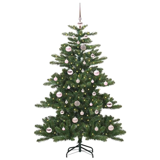 vidaXL - Kunstmatige - Hinged - Kerstboom - Groen - 150 - cm - PVC - en - Staal