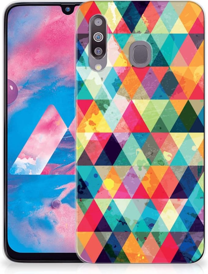 TPU Hoesje voor Samsung Galaxy M30 TPU bumper Geruit