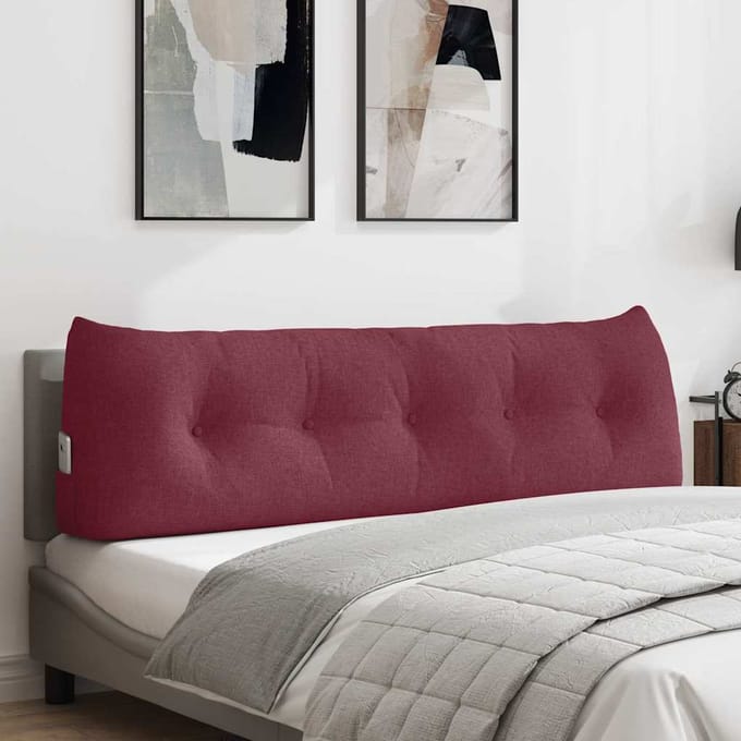 vidaXL - Rugkussen - Wijnrood - 160 - x - 24 - x - 50 - cm - Stof