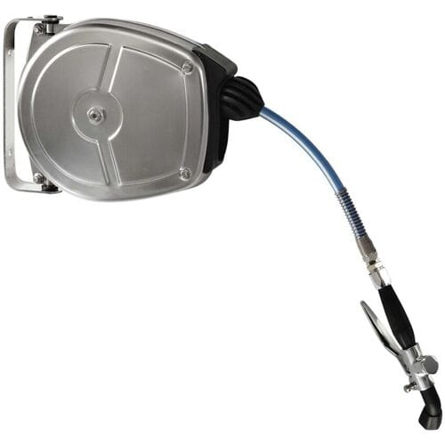 GGM Gastro Schlauchaufroller - 5m - mit Gehäuse & Waschbrause Zilver