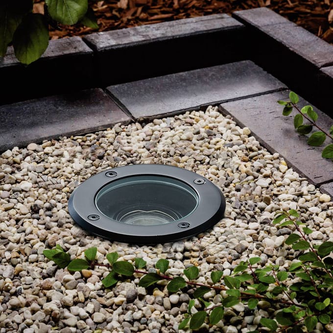 Lindby - Grondspots - 1licht - ABS - H: 14 cm - GU10 - zwart