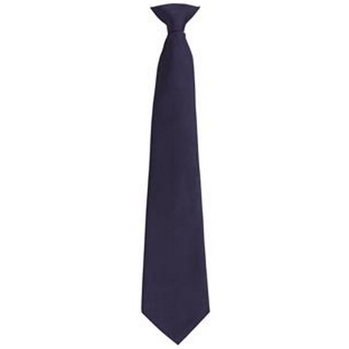 Premier Herenmode "Kleuren" Work Clip On Tie (Marine)
