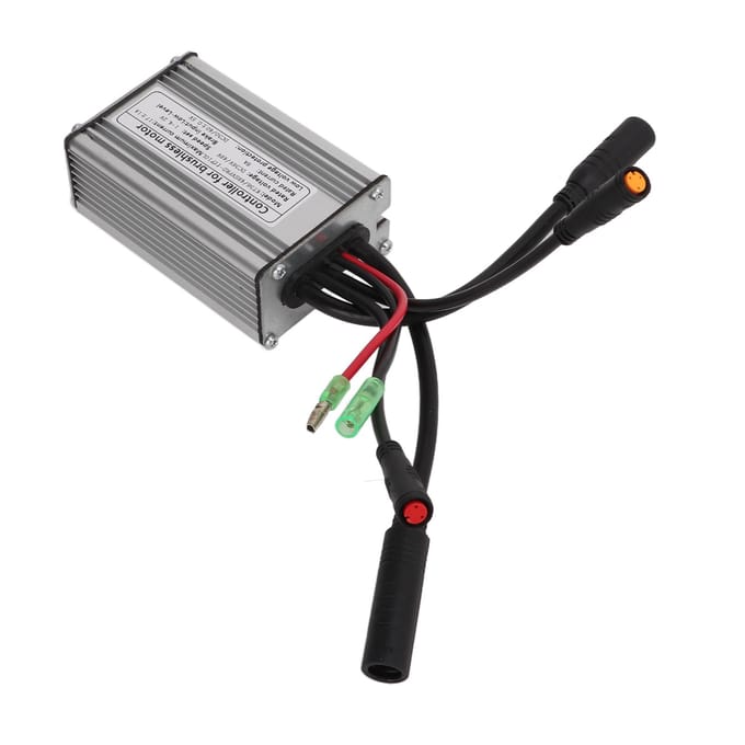Contrôleur d'Vélo Électrique 36V 48V 17A Onde Sinusoïdale 6mos avec Ligne Lumineuse pour Moteur 250W gray