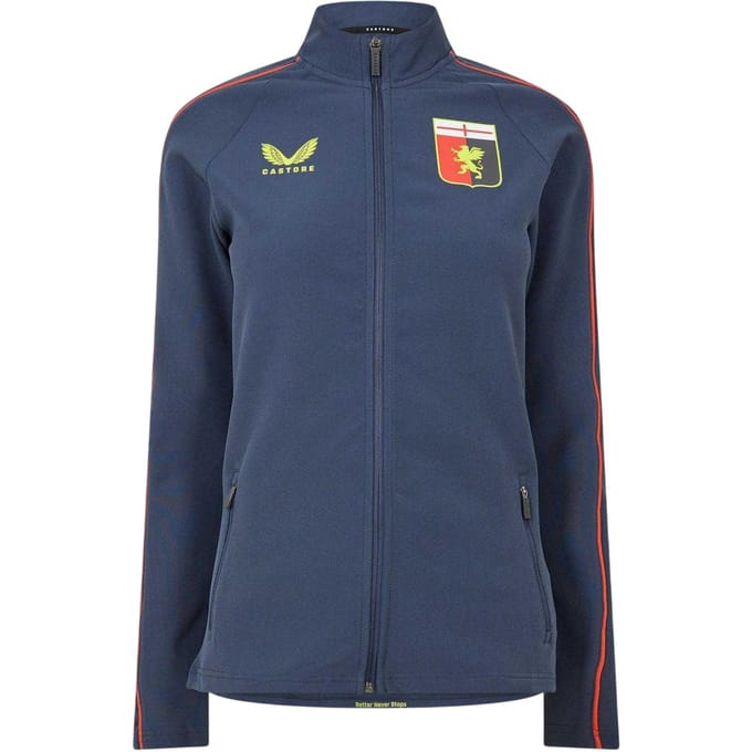 Castore Anthem Genoa CFC trainingsjack met doorlopende rits voor dames (Marine)