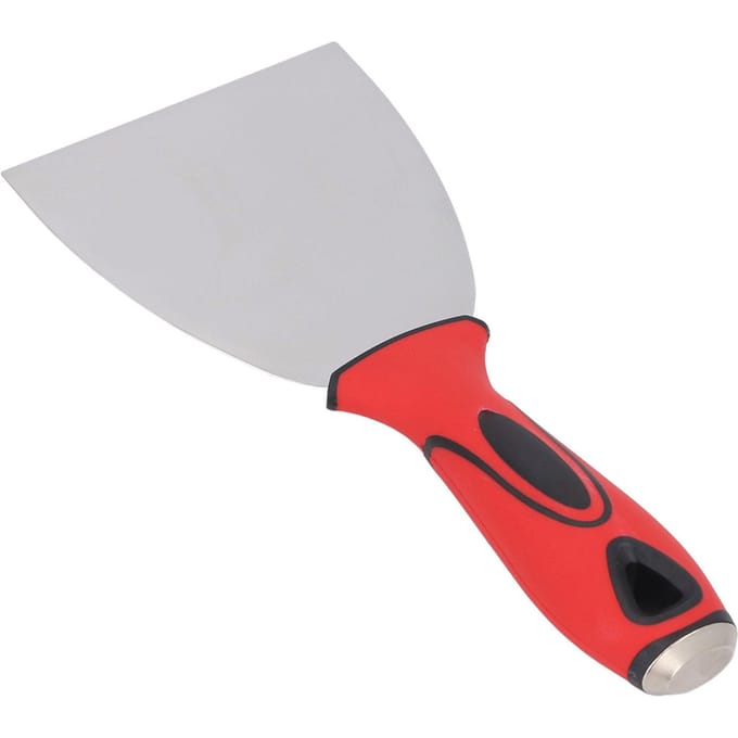 Verfschraper 4 Inch RVS Zacht Rubber Antislip Handvat Plamuurmes Gereedschap white