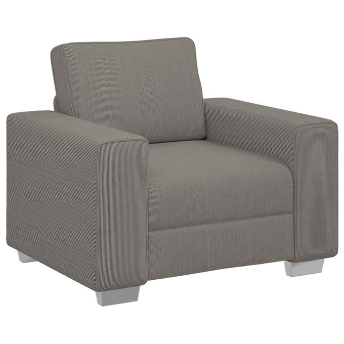vidaXL - Sofastoel - Lichtgrijs - 100x77x82 - cm - Corduroy - Stof