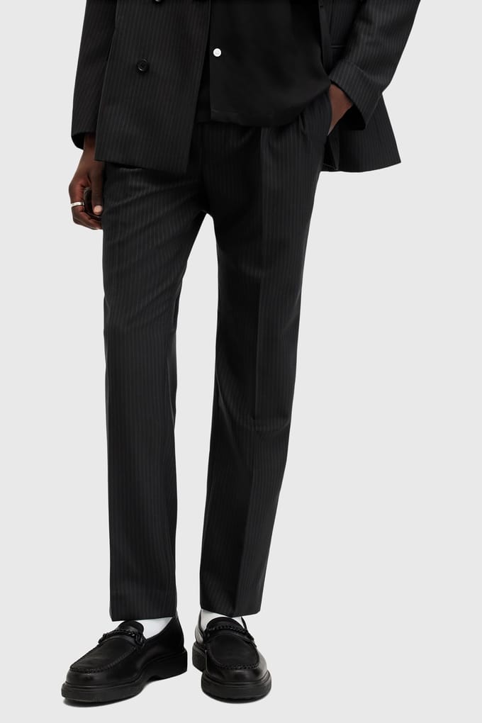 AllSaints Langton Trouser Charcoal Grey Maat: W34 | Tailored Broeken Outlet | Heren | Grijs