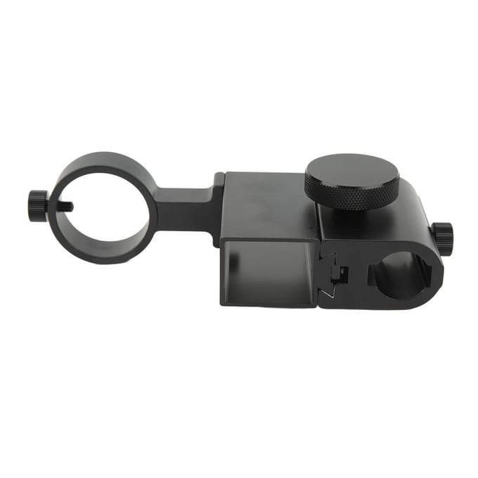 Support de bras à mise au point réglable Support en alliage Porte-tête de microscope pour support de pilier de microscope de 22 mm black