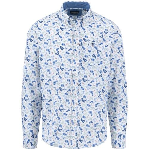 Fynch-Hatton Overhemd Premium Floral Fantasy Pattern Crystal Blue / male